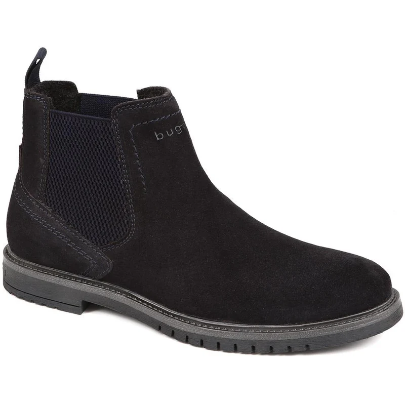 Leather Chelsea Boots - BUG38508 / 324 041 - Navy Suede