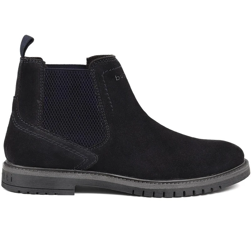 Leather Chelsea Boots - BUG38508 / 324 041 - Navy Suede