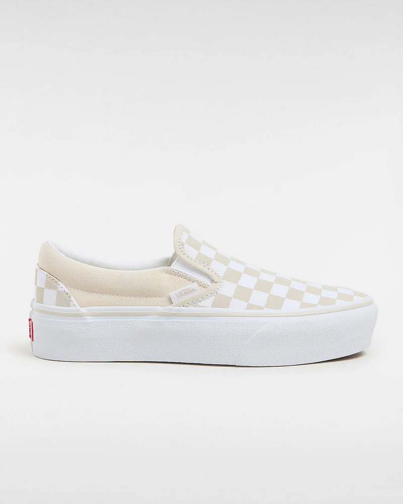 VANS Unisex Checkerboard Classic Slip-On-Plattform-Sneaker – Rainy Day