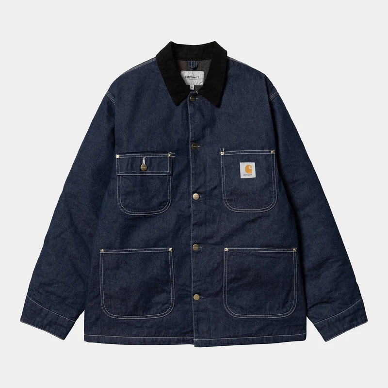 Carhartt WIP Herren OG Chore One Wash Jacke - Blau / Schwarz