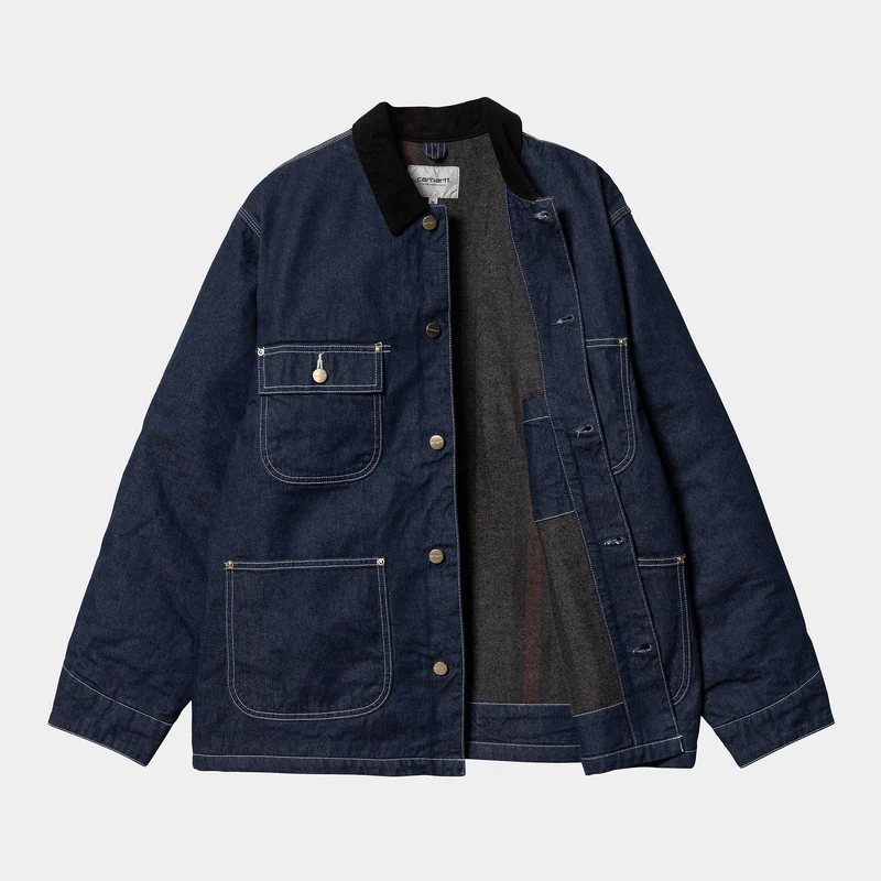Carhartt WIP Herren OG Chore One Wash Jacke - Blau / Schwarz