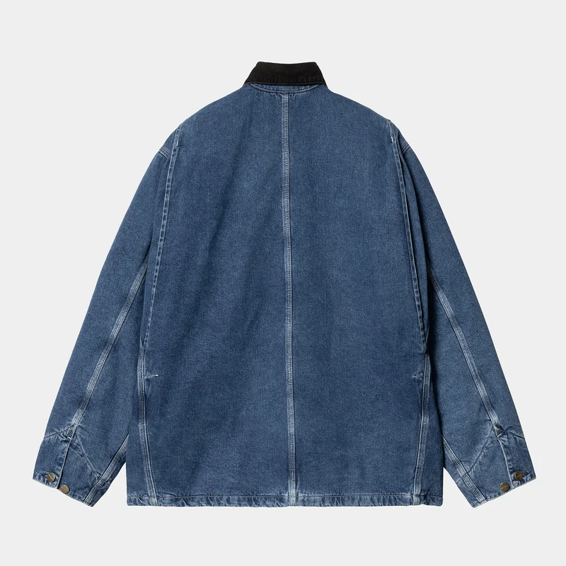 Carhartt WIP Herren OG Chore Stone Washed Jacke - Blau / Schwarz