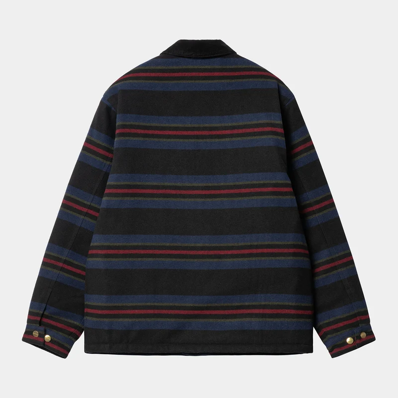 Carhartt WIP Oregon-Jacke für Herren – Schwarz (Starco-Streifen)
