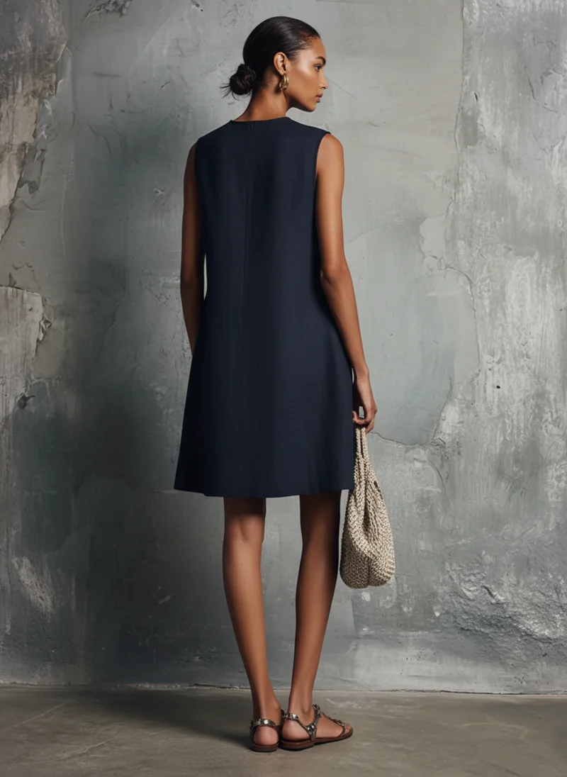 Canelie | Elegantes Business-Minikleid mit asymmetrischen Knöpfen