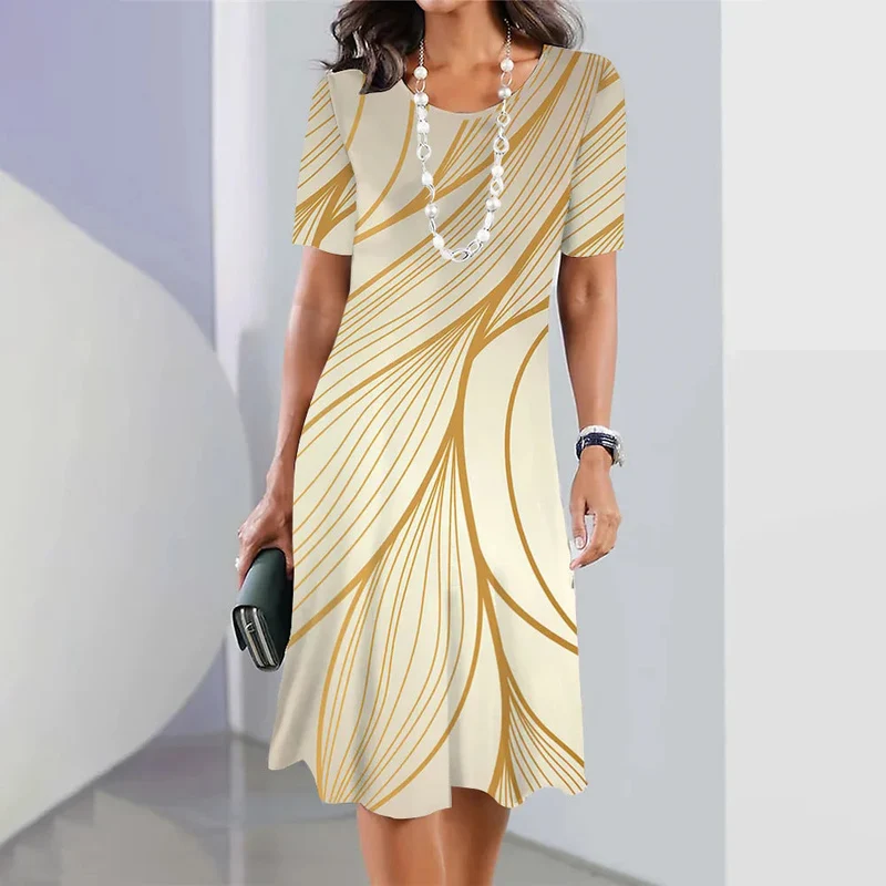 Jhuanna | Schickes A-Linien-Kleid mit modernem Grafikprint