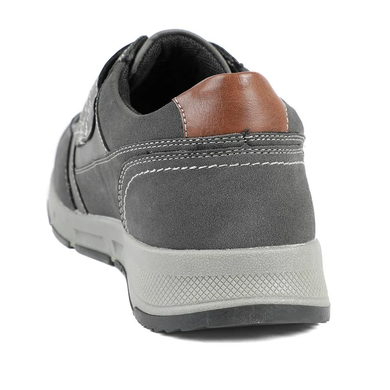 Wide Fit Adjustable Fasten Casual Shoes - WBINS42064 / 327 871 - Grey