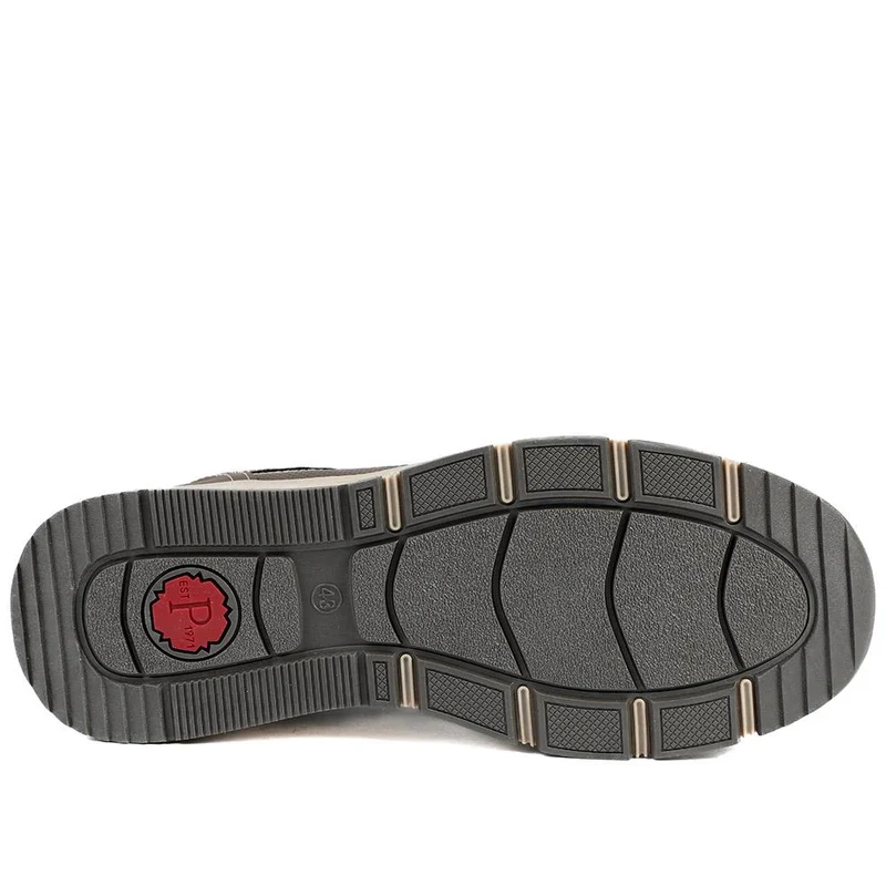 Wide-Fit Elasticated Slip On Shoes - WBINS42062 / 327 868 - Dark Brown