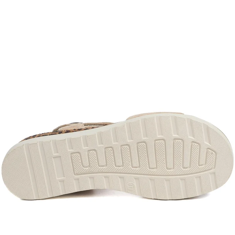 Cushioned Touch-Fasten Sandals - WOIL41044 / 327 272 - Beige
