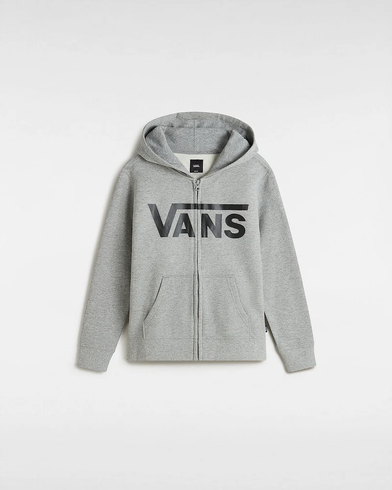 VANS Klassischer Kapuzenpullover für Kinder mit Reißverschluss vorne – Cement Heather