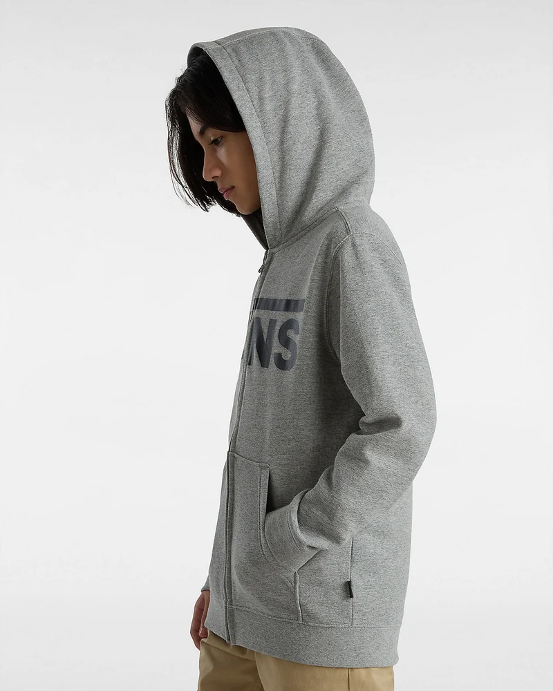 VANS Klassischer Kapuzenpullover für Kinder mit Reißverschluss vorne – Cement Heather