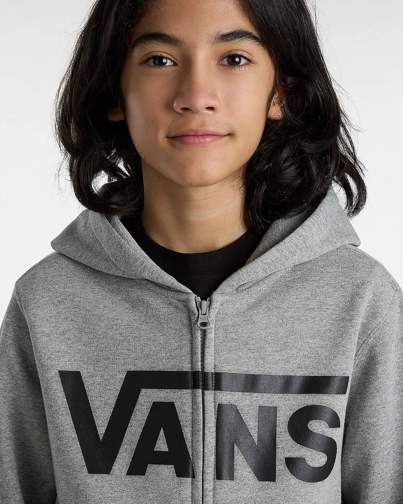 VANS Klassischer Kapuzenpullover für Kinder mit Reißverschluss vorne – Cement Heather
