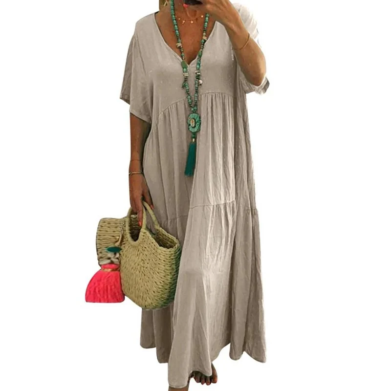 Cenelle | Bodenlanges Freizeitkleid mit weichem Fall