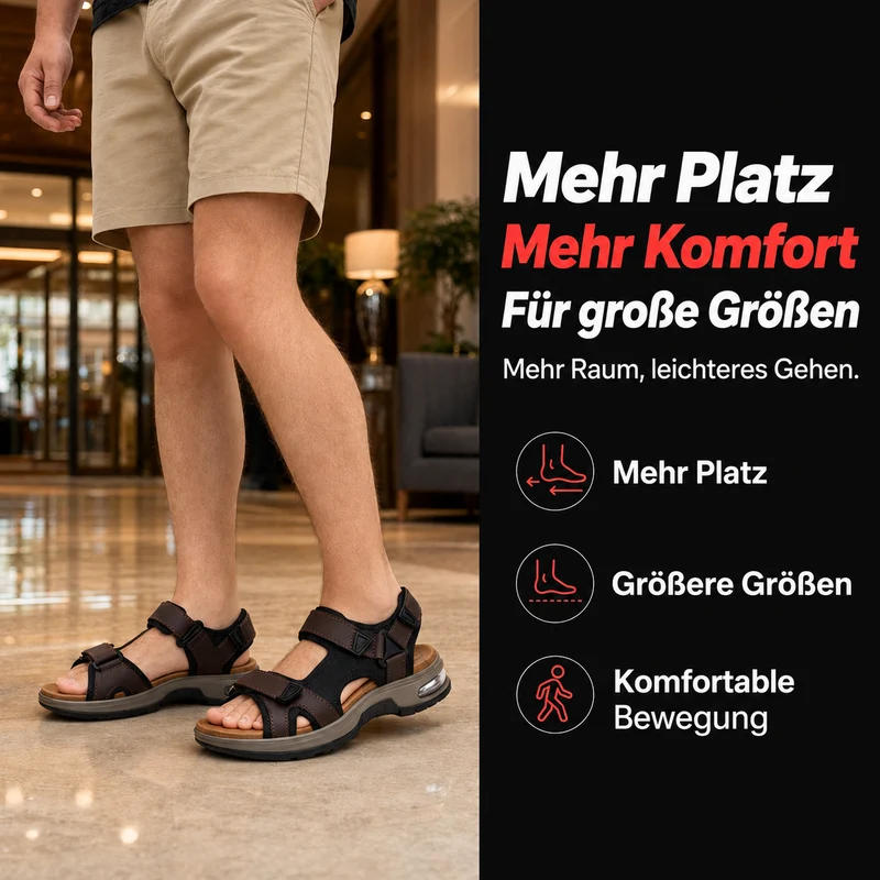 Freiderik | Bequeme Herren-Sandalen mit verstellbaren Riemen