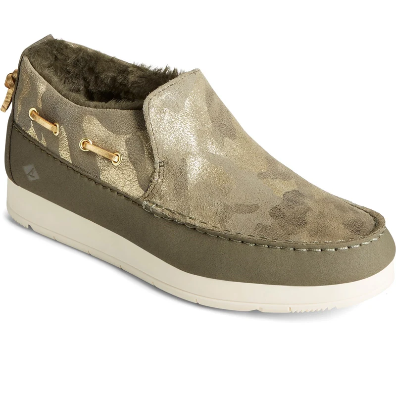 Sperry Damen Moc-Sider Metallic-Schuhe – Olivgrün