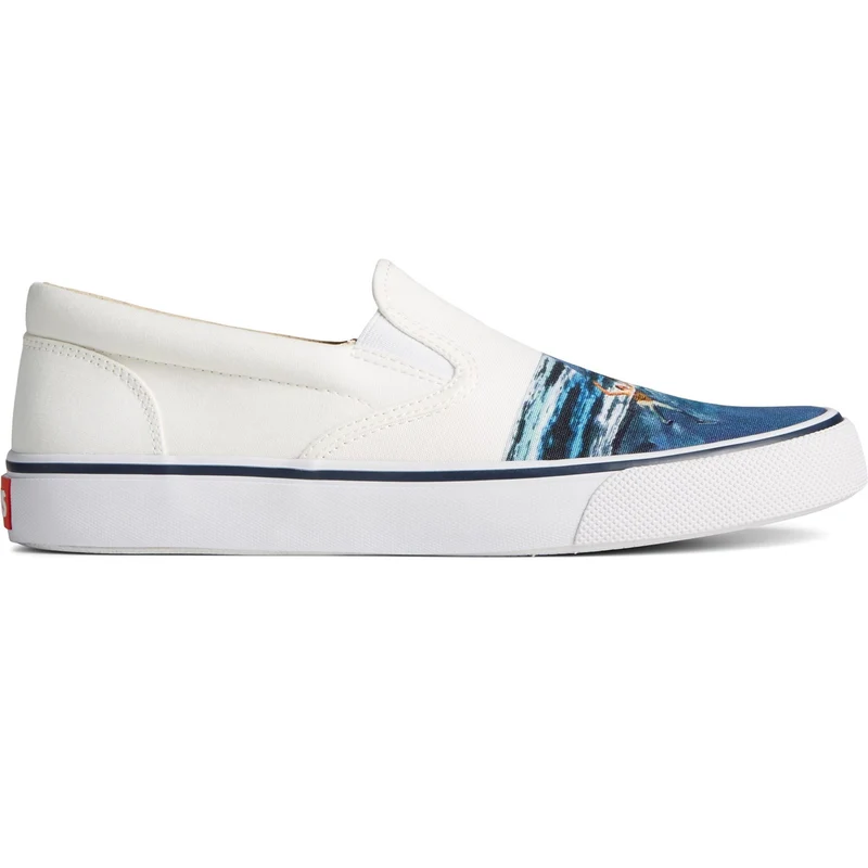 Sperry Herren Jaws Striper II Slip-On-Trainer – Weiß