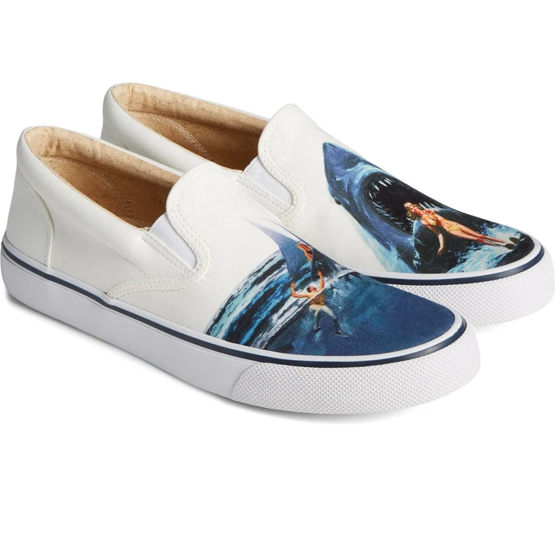Sperry Herren Jaws Striper II Slip-On-Trainer – Weiß