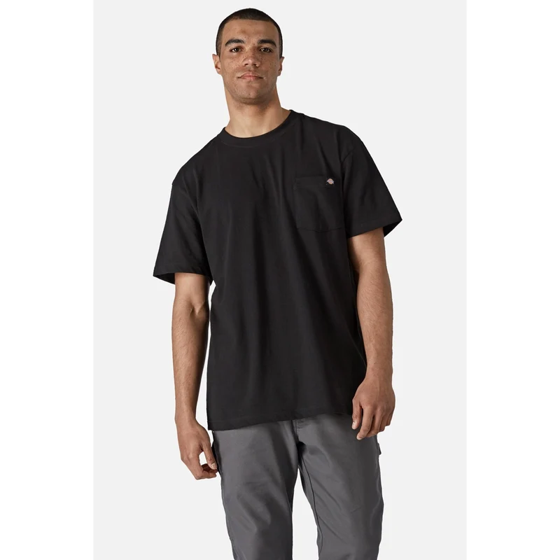 Dickies Kurzärmliges Herren-T-Shirt aus Baumwolle – Schwarz