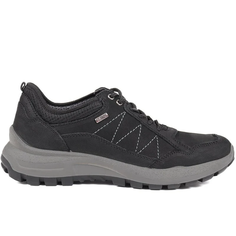 Outdoor Leather Lace-Up Shoes - DDIN37021 / 324 115 - Black