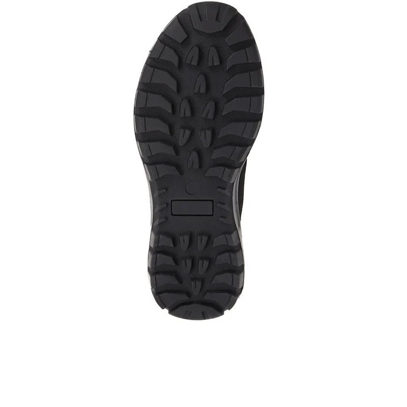 Outdoor Leather Lace-Up Shoes - DDIN37021 / 324 115 - Black