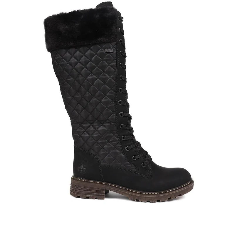 Quilted Fleece-Lined Ladies Boots - RKR38530 / 324 353 - Black