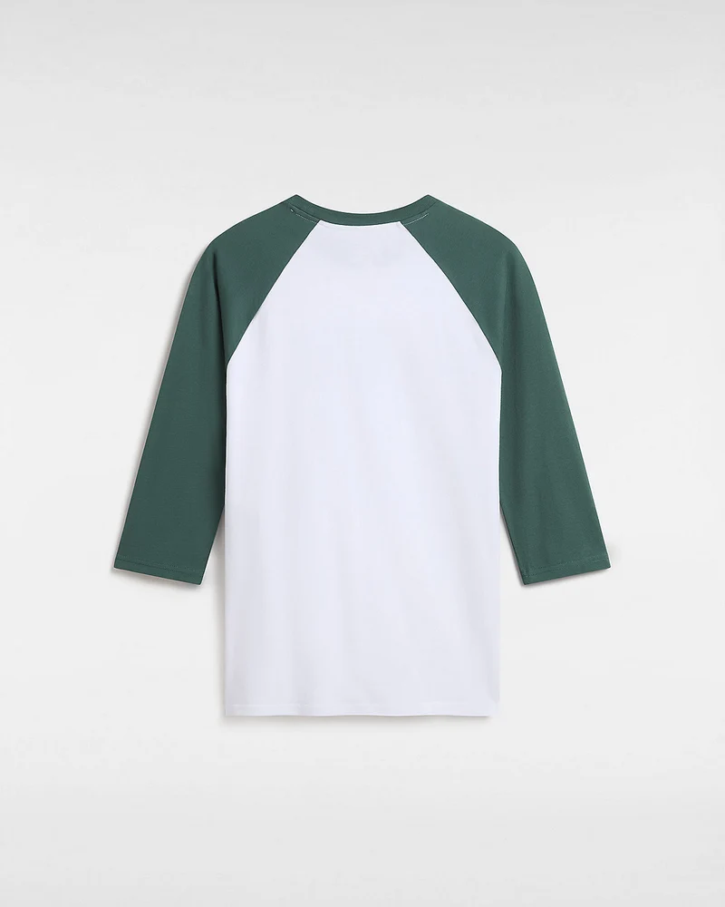 VANS Klassisches Raglan-T-Shirt für Herren – Weiß / Grün
