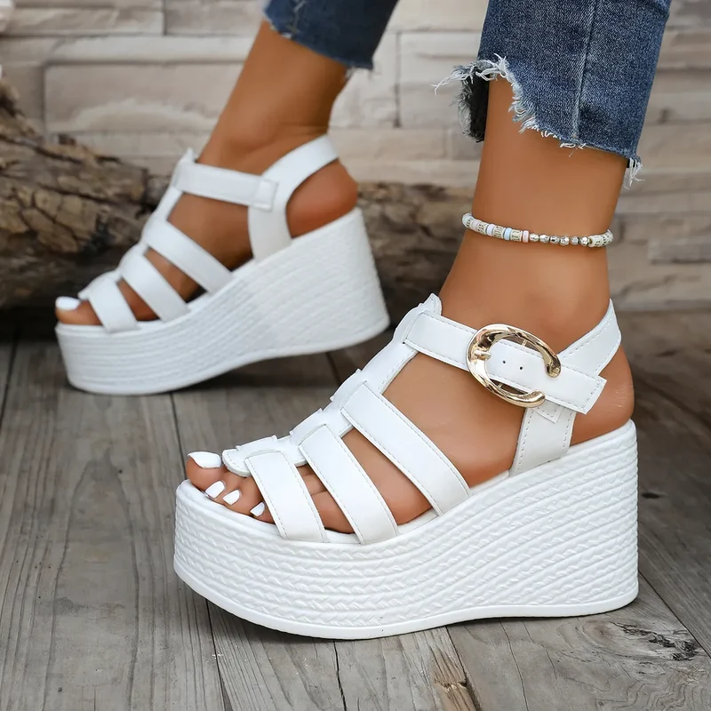 Esmeida | Damen-Keilsandalen im modernen Gladiator-Stil