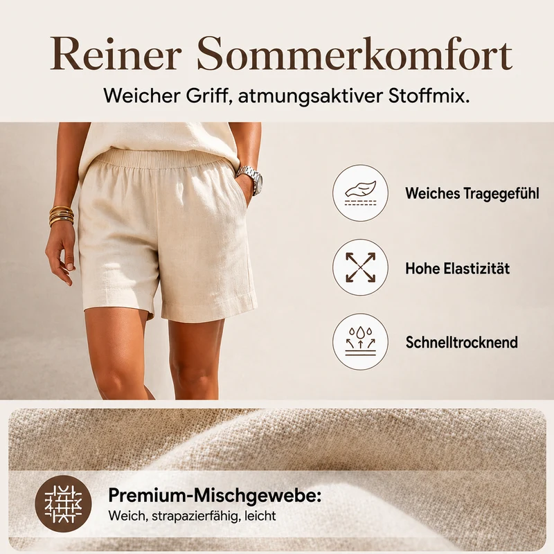 Flarah | Sommerliches Top-und-Shorts-Set mit Holzknöpfen