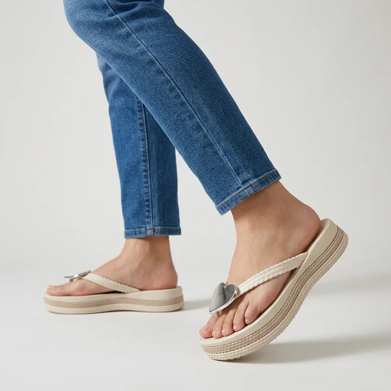 Lazzy | Damen-Pantoletten mit Herzdetail