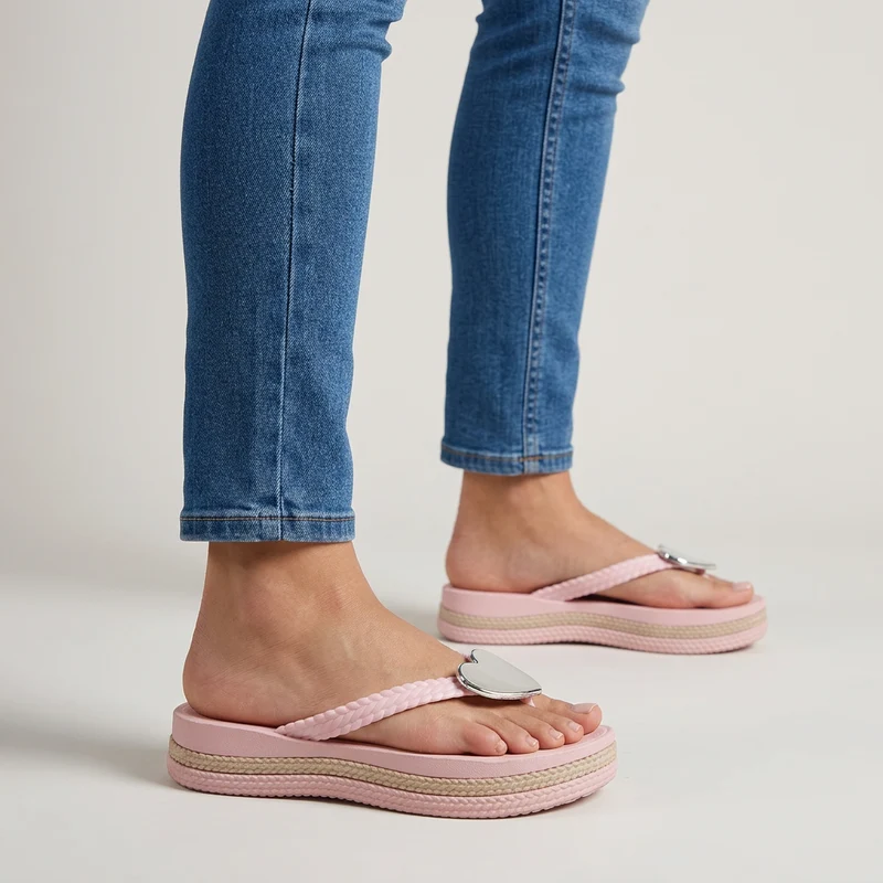 Lazzy | Damen-Pantoletten mit Herzdetail