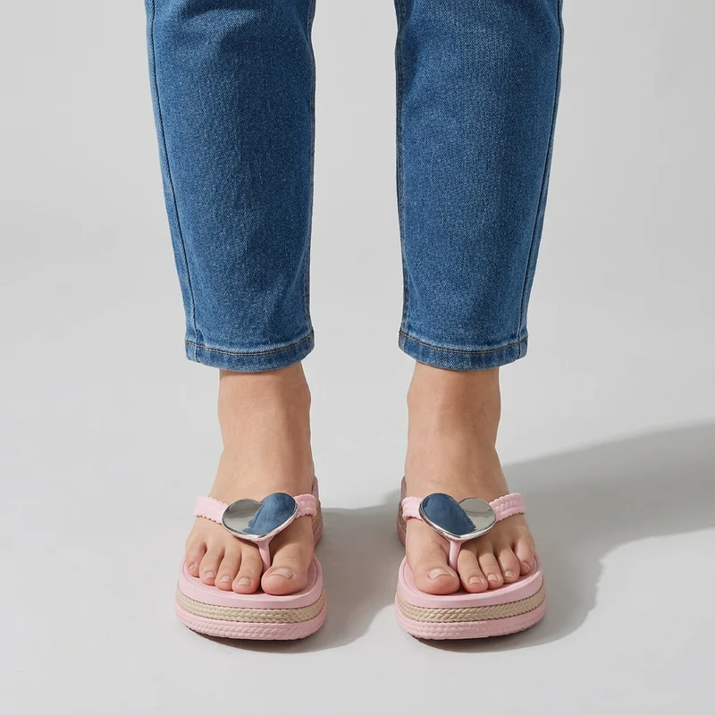 Lazzy | Damen-Pantoletten mit Herzdetail