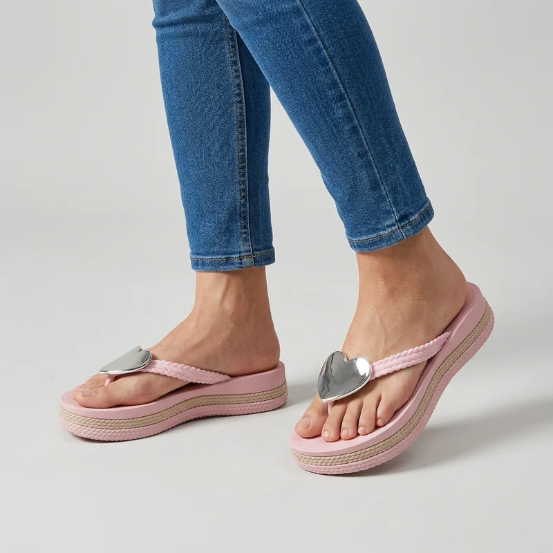 Lazzy | Damen-Pantoletten mit Herzdetail