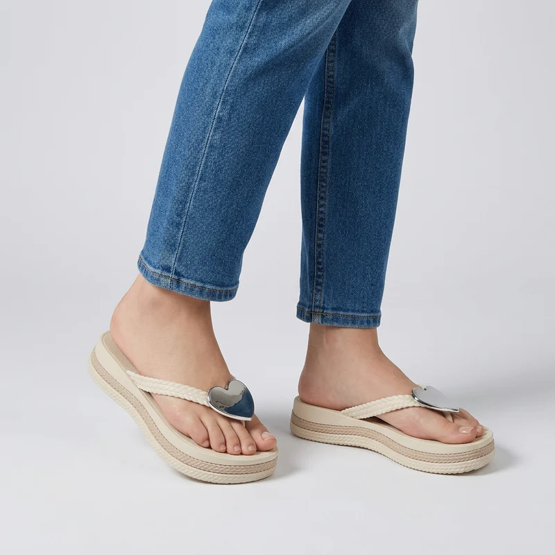 Lazzy | Damen-Pantoletten mit Herzdetail