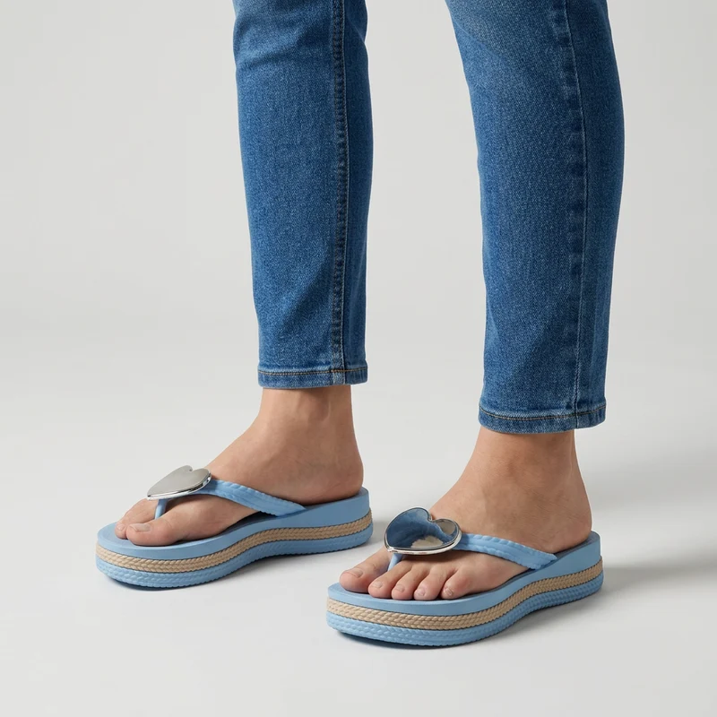 Lazzy | Damen-Pantoletten mit Herzdetail