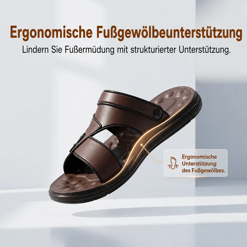 Ralf | Rutschfeste Herren-Sandalen mit flexiblem Fersenriemen