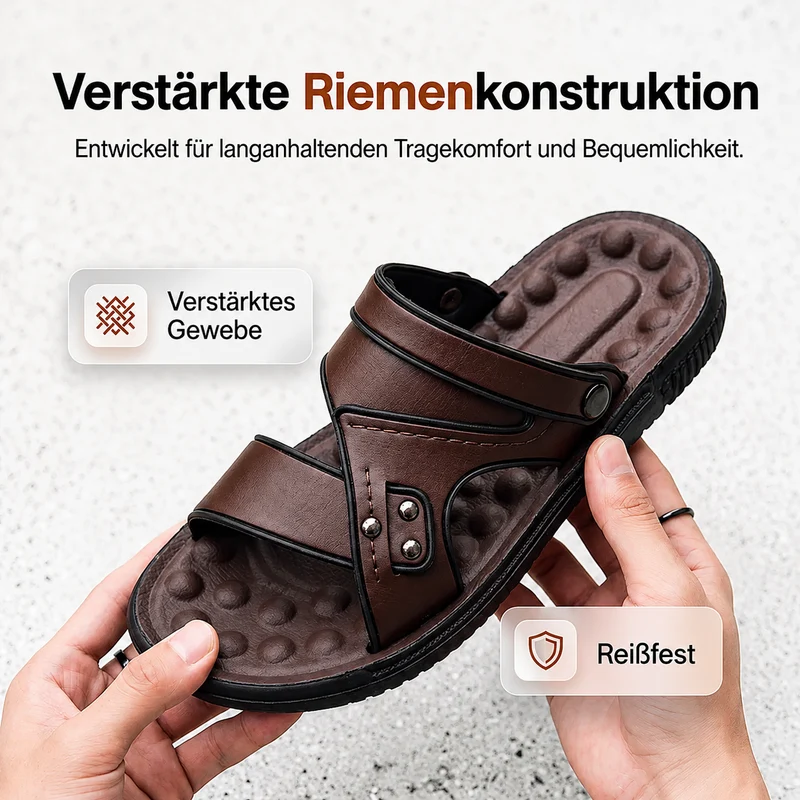 Ralf | Rutschfeste Herren-Sandalen mit flexiblem Fersenriemen