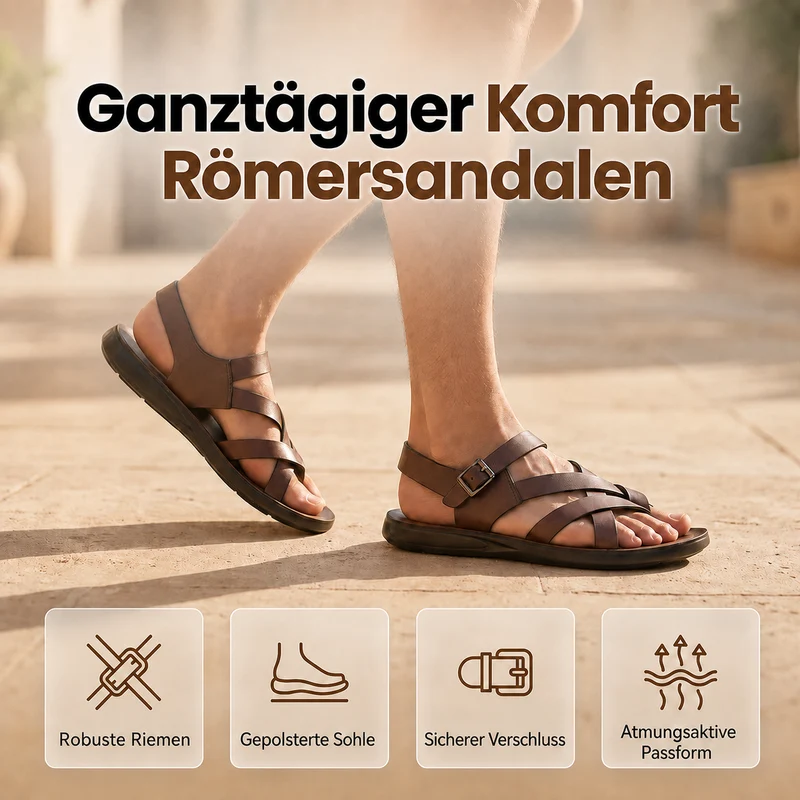Henrick | Bequeme Herren-Sandalen für Alltag und Urlaub
