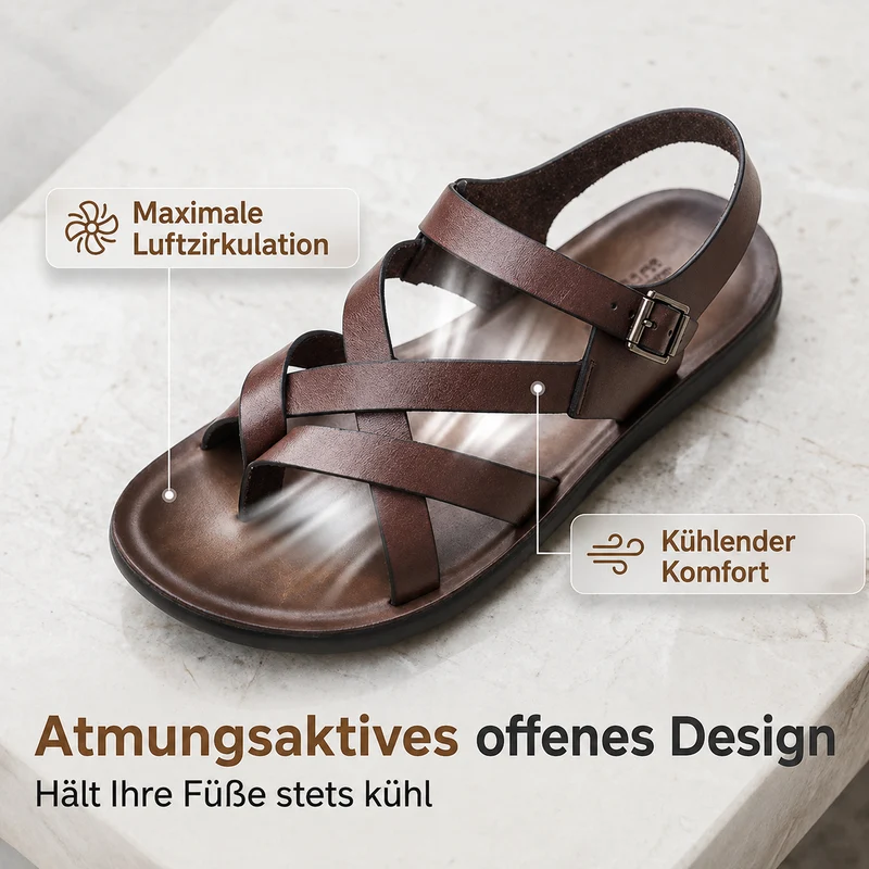 Henrick | Bequeme Herren-Sandalen für Alltag und Urlaub