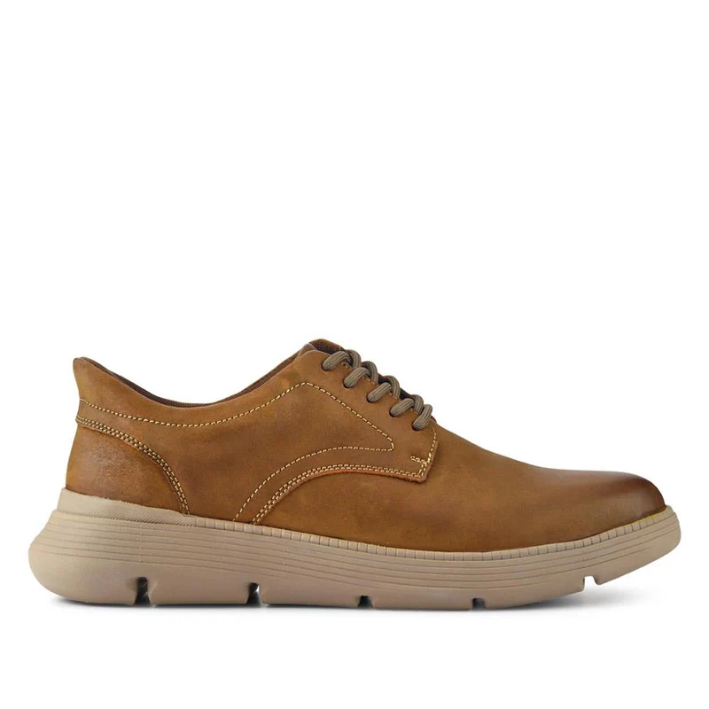 Easy Step In Casual Leather Lace Up Shoes - RISI41001 / 326 953 - Tan