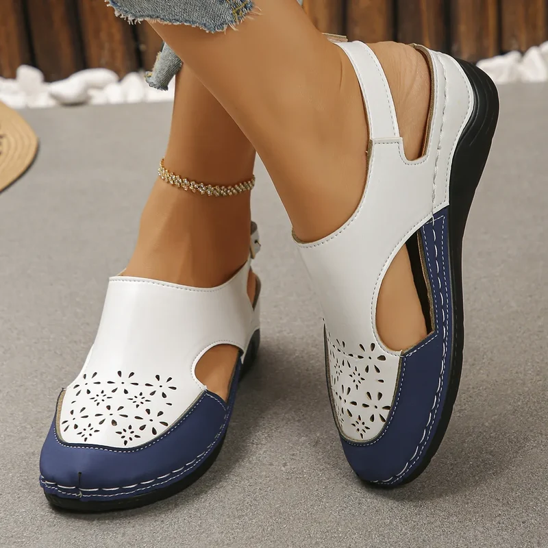 Ayiella | Weiche Keilsandalen mit verstellbarem Riemen