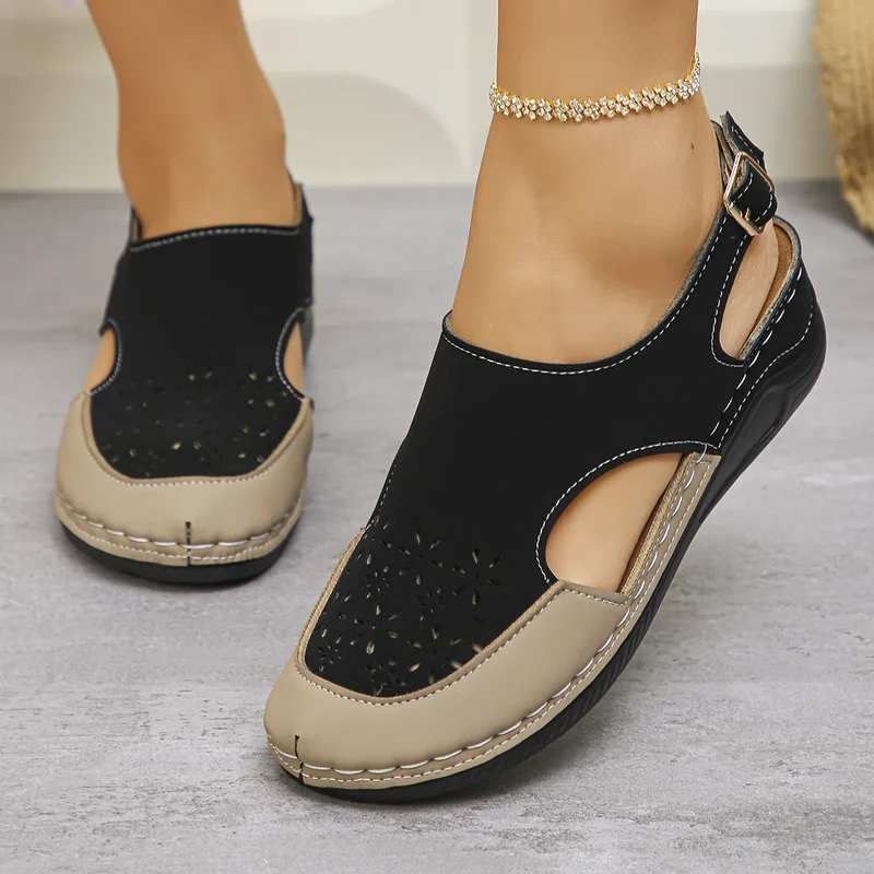 Ayiella | Weiche Keilsandalen mit verstellbarem Riemen