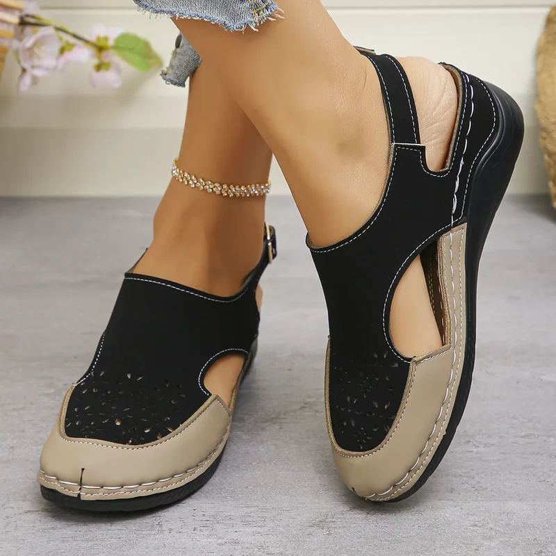 Ayiella | Weiche Keilsandalen mit verstellbarem Riemen