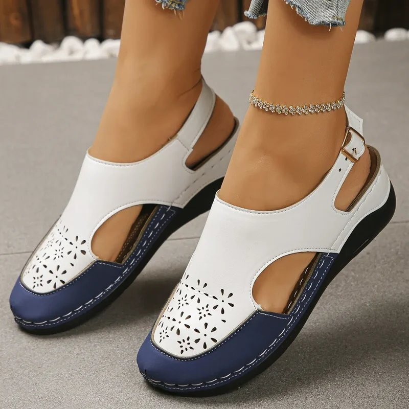 Ayiella | Weiche Keilsandalen mit verstellbarem Riemen