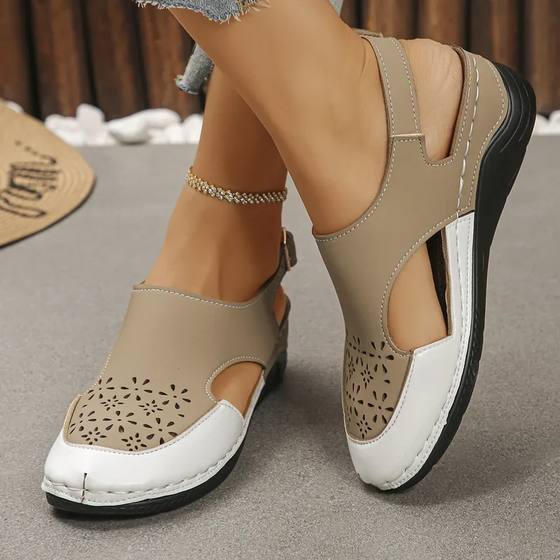 Ayiella | Weiche Keilsandalen mit verstellbarem Riemen