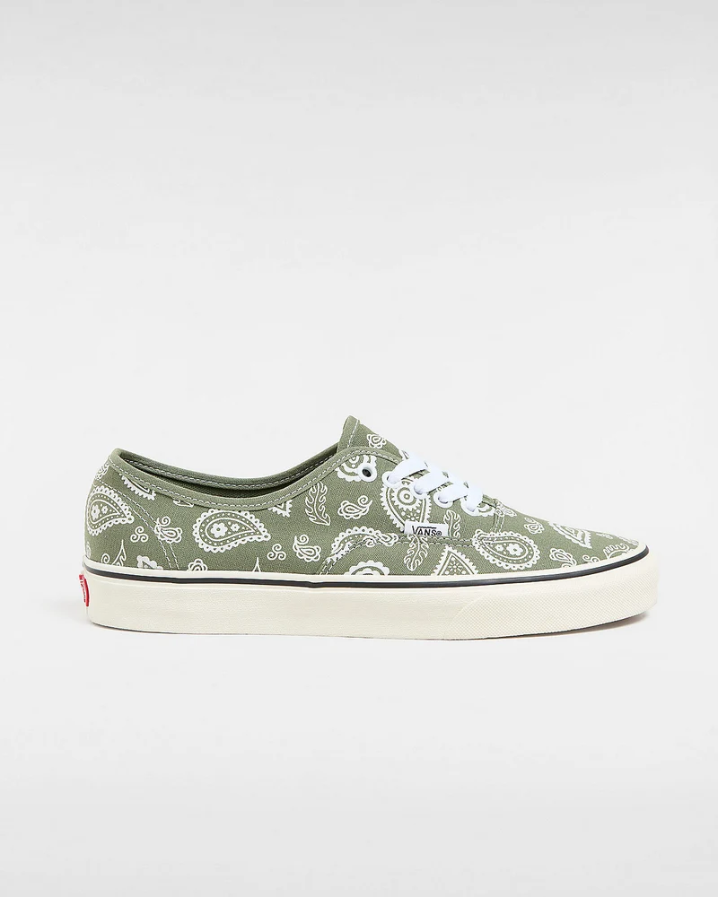 VANS Authentische Unisex-Trainer Primavera Paisley – Olivgrün