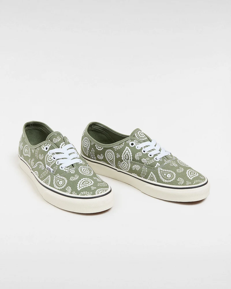 VANS Authentische Unisex-Trainer Primavera Paisley – Olivgrün