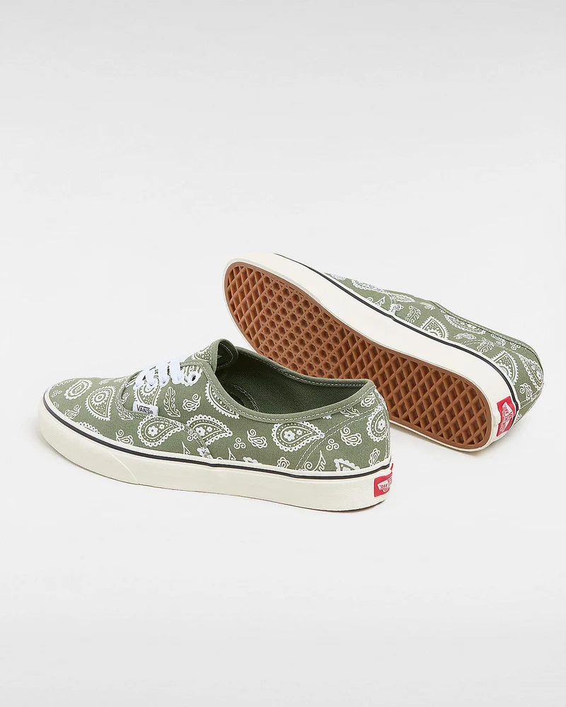 VANS Authentische Unisex-Trainer Primavera Paisley – Olivgrün