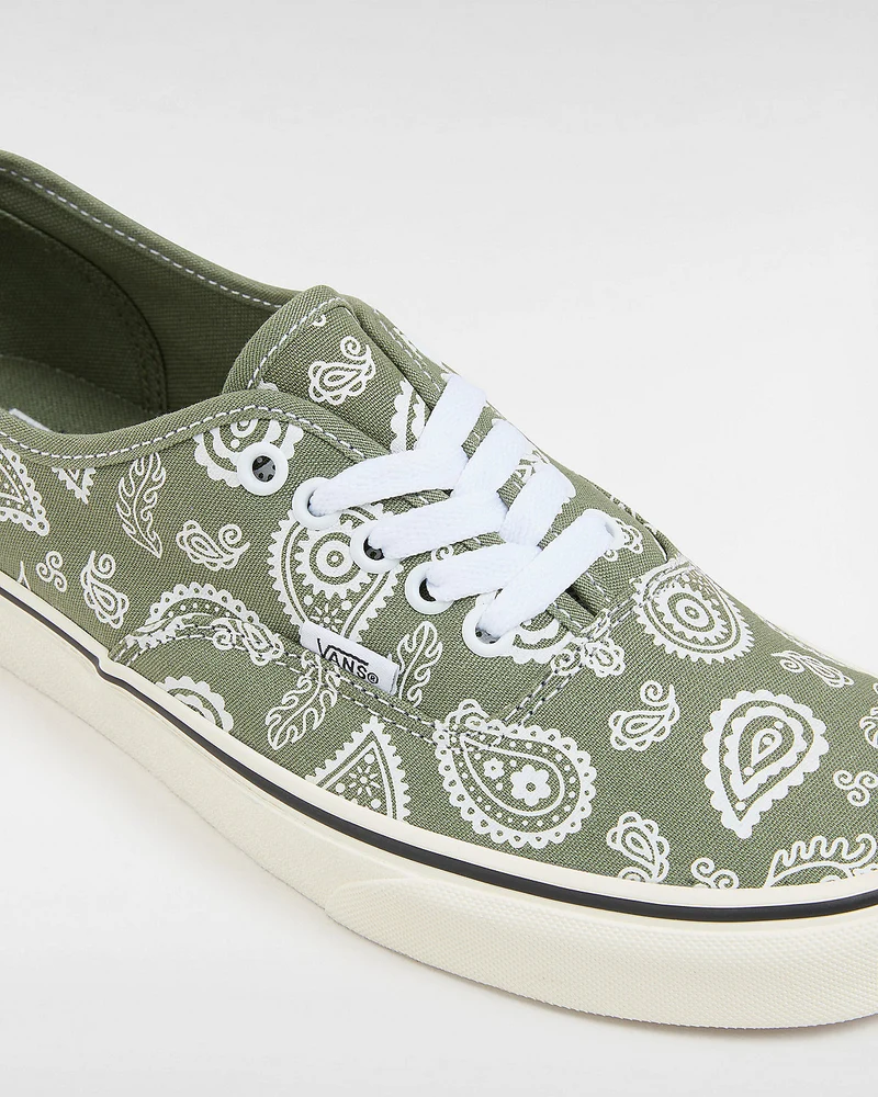 VANS Authentische Unisex-Trainer Primavera Paisley – Olivgrün