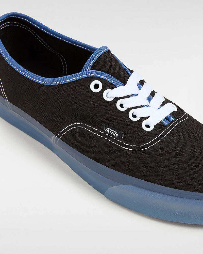 VANS Authentische Unisex-Sneaker mit durchscheinender Seitenwand – Schwarz/Blau