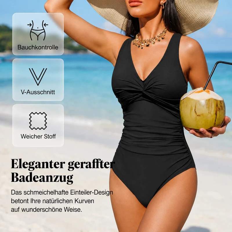 Zemrah | Formender Badeanzug mit geraffter Passform