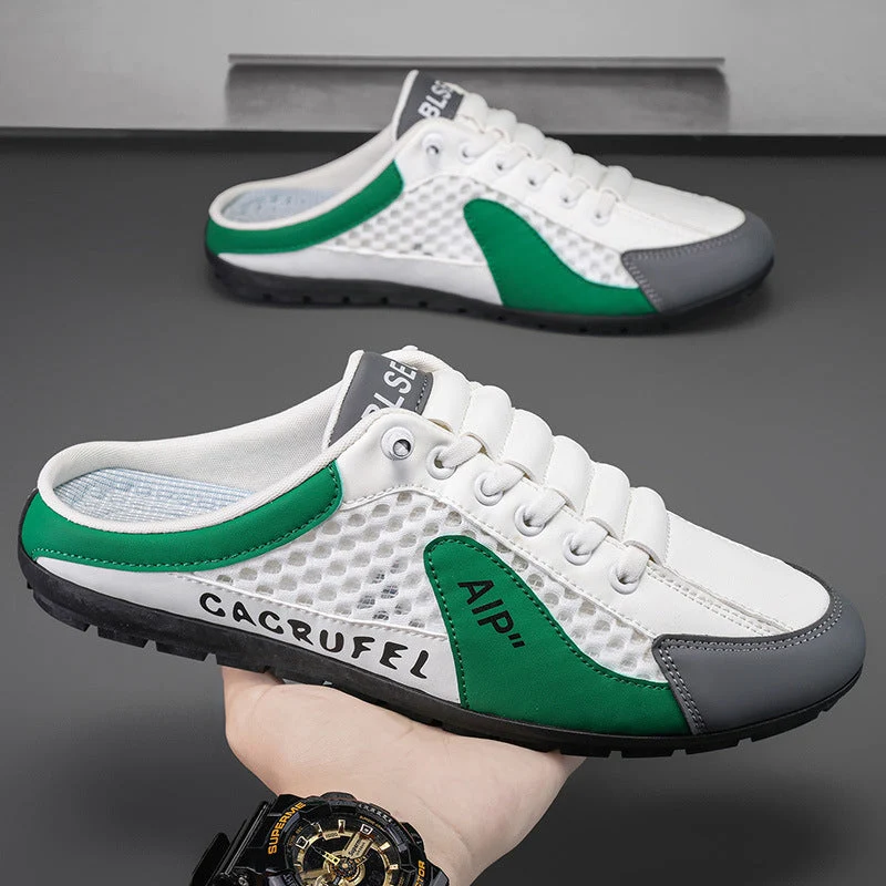 Alrian | Sportliche Herren-Pantoletten mit Schnürdesign